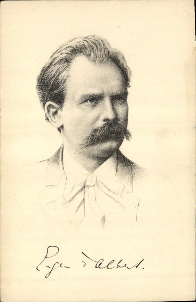 Eugen d'Albert — Pianista e compositor — Stengel & Co., Dresden 49033 - Frente