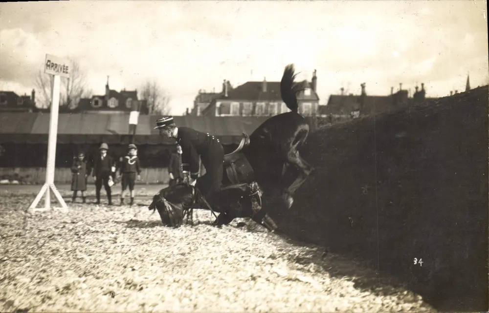 Corrida de cavalos — chegada — B. Guilleminot, Bespflug e Cie, Paris - Frente