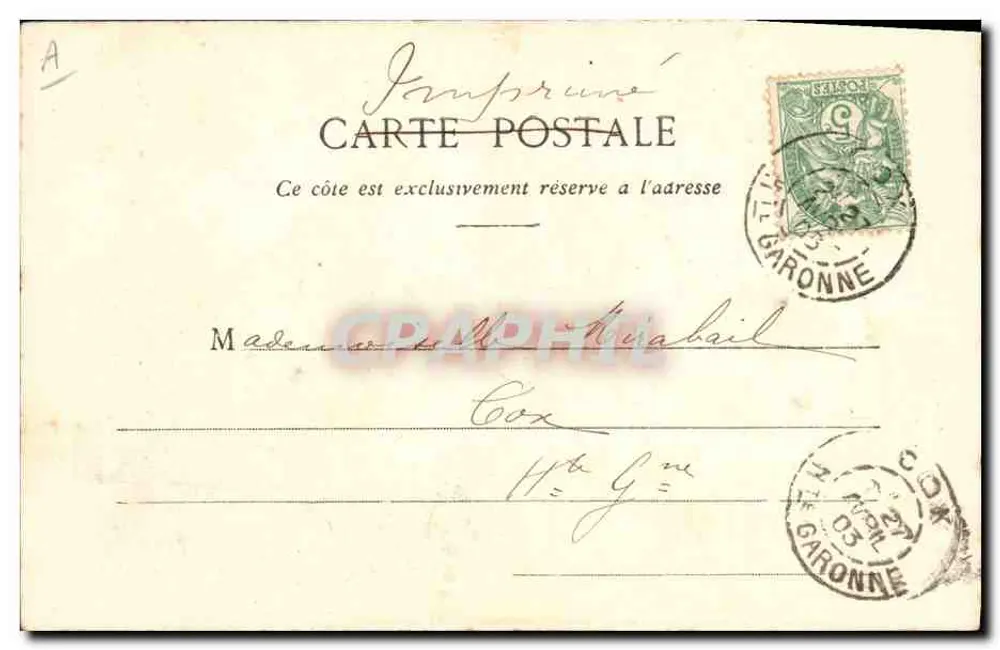 Die vier Jahreszeiten. — Sommer — Phototype A. Boryprent & Cie - Nancy - Rückseite