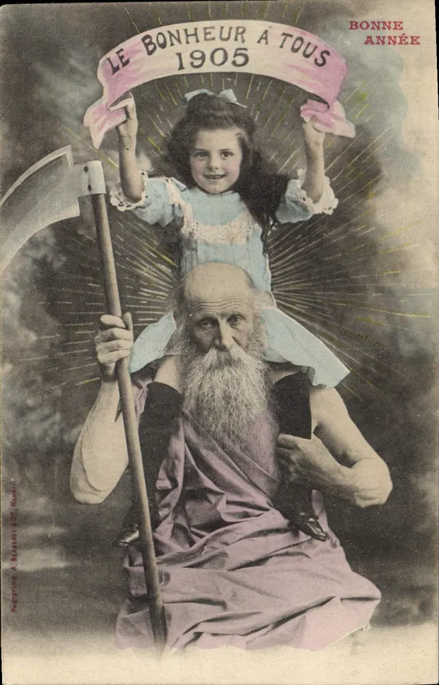 Saint-Christophe — Frohe Neujahr 1905 — Phototypie A. Béarset, Nancy - Vorderseite
