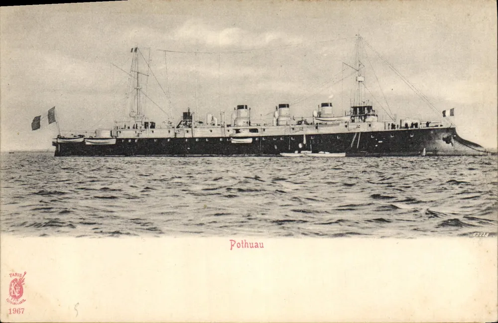 Statek wojenny — Pothuau — Paryż, wydawca KF, nr 5728 - Awers