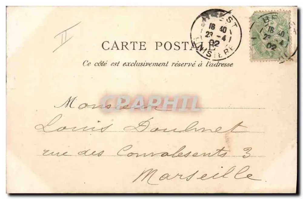Kreuzer « Pascal » — 2. Klasse mit Batterie, Geschwindigkeit 20 Knoten — V. Bougault, Toulon-sur-Mer, Nr. 557 - Rückseite
