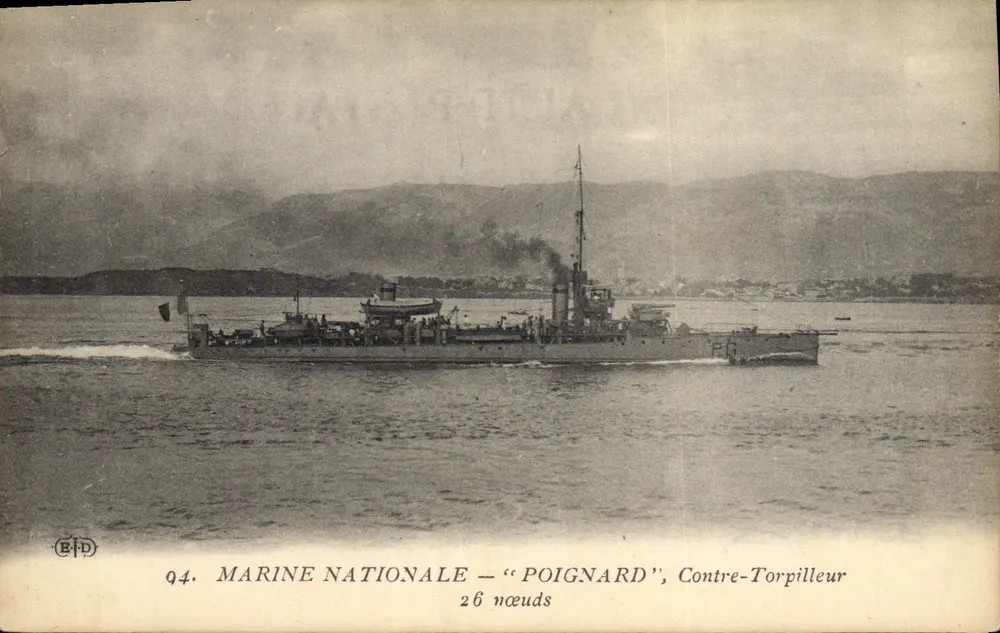 Marine Nationale — "Poignard", Torpedoboot — B.D. n° 94 - Vorderseite