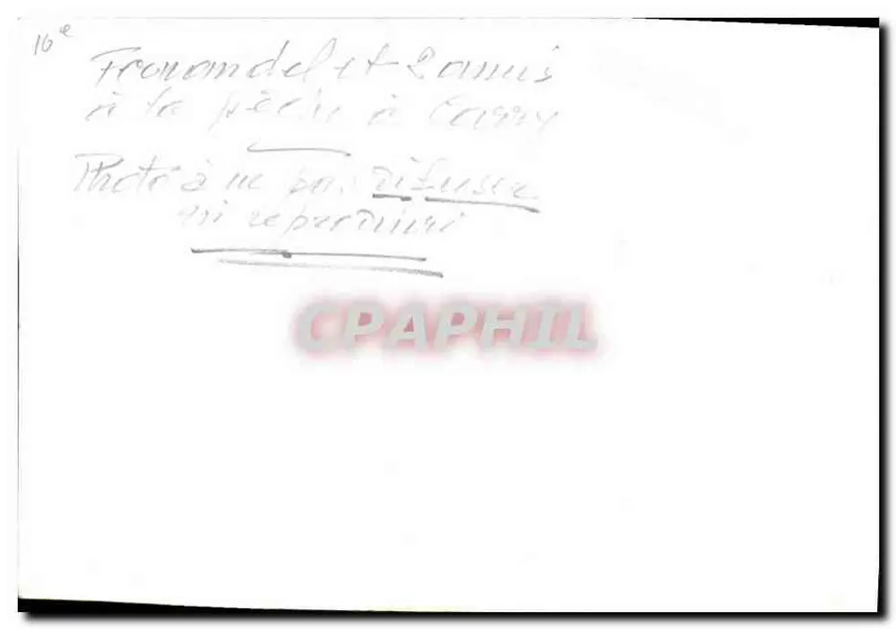 Fischer am Kai — drei Männer mit Netzen — CPAHAPHIL - Rückseite
