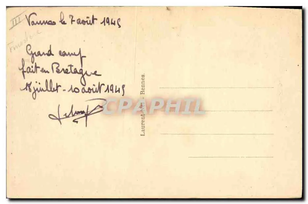 Plougastral-Daoulas — Ein Taufritual, das die Kirche verlässt — Loïc, Nr. 1842 - Rückseite