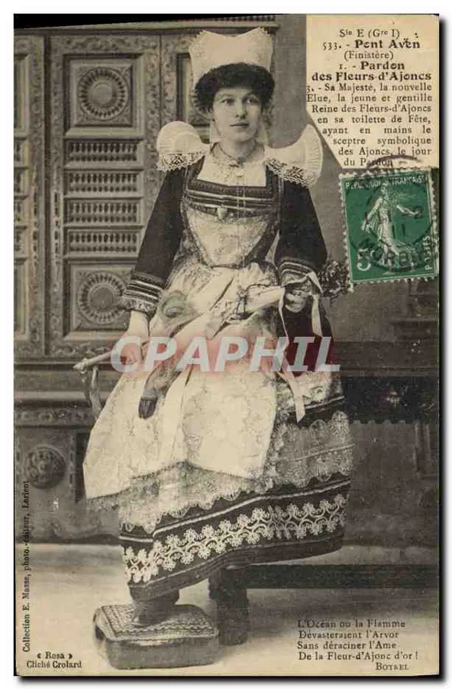 Pardon-d'Ajons - A jovem Rainha das Flores de Ajons — Coleção E. Massa, foto-depósito Grolard - Frente