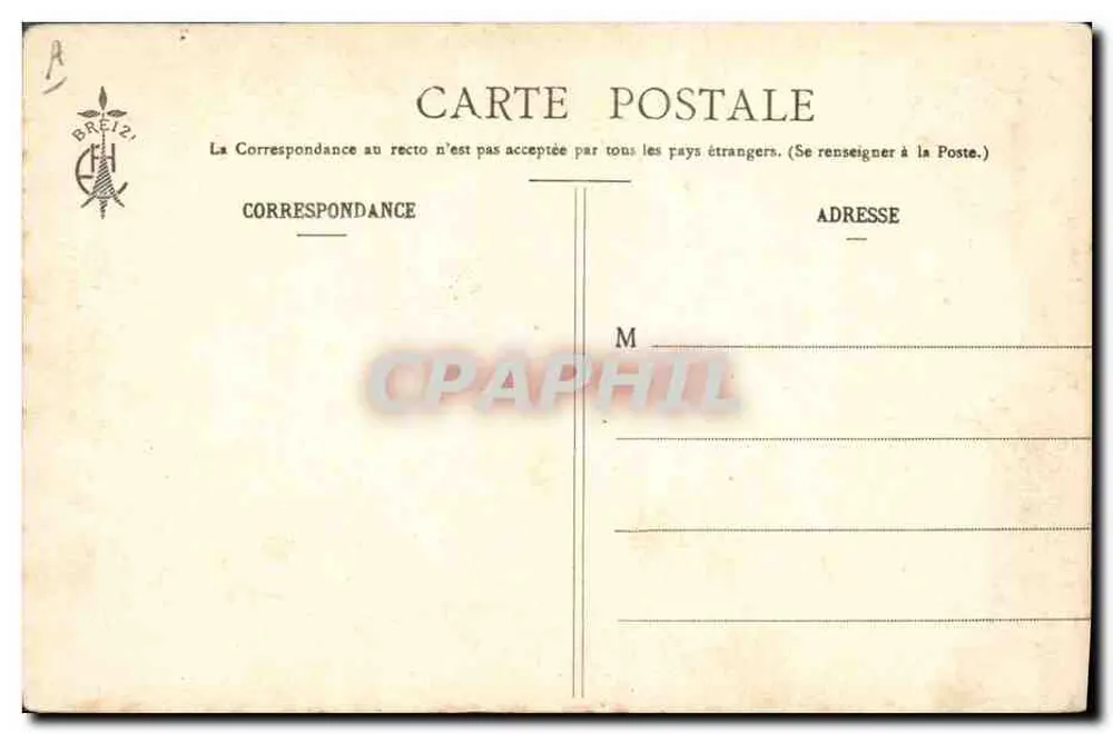 As Coiffes Bretonnes — Bonnet de St-Brieuc — Coleção E. Hamonic, n° 1708 - Verso