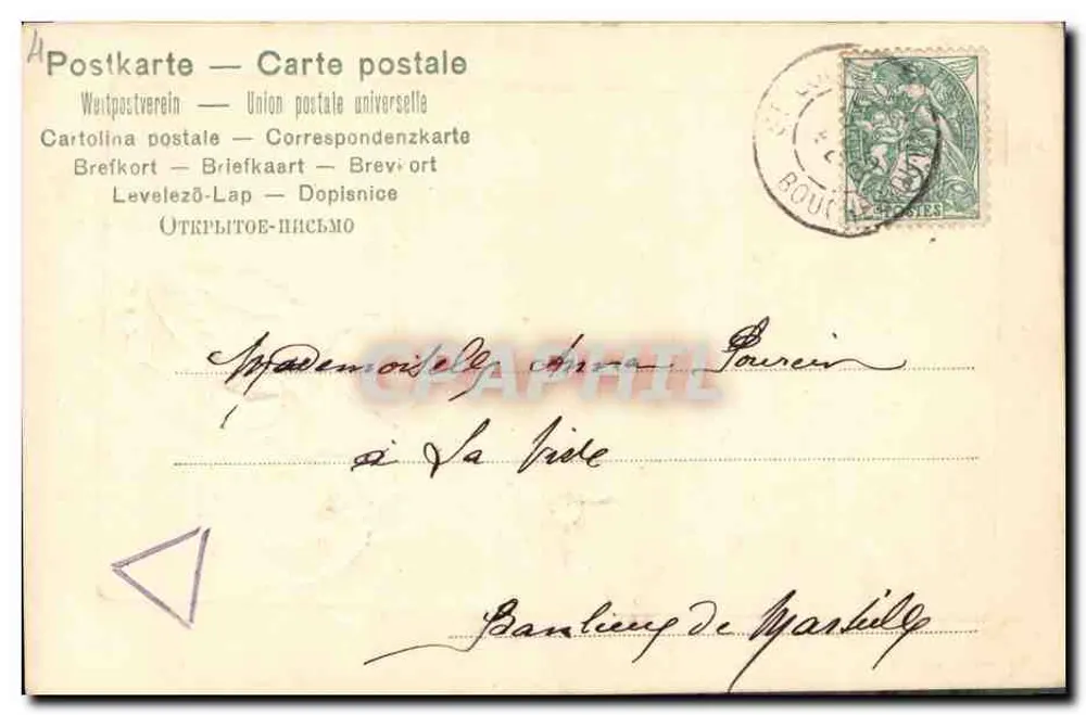 Viooltjes van papaver — Gelukkig Nieuwjaar — La Ville - Achterkant