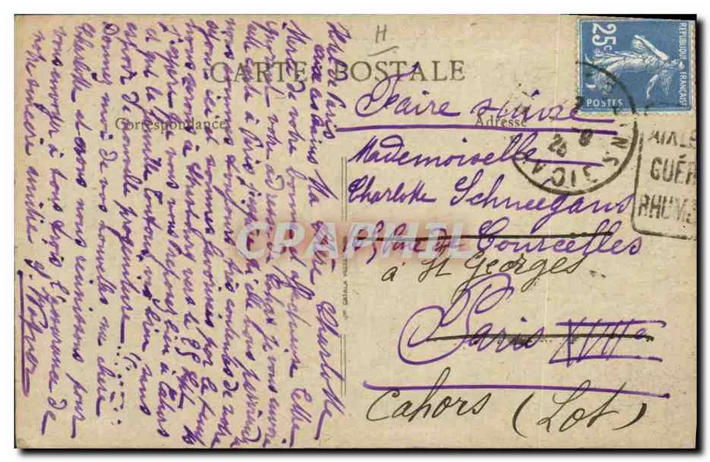 Aix-les-Bains — Mlle Rosette, dentellière — B. F. « Lux » - Verso
