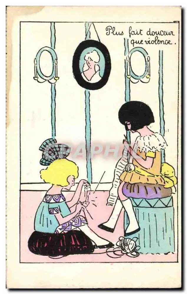 Zwei junge Frauen in einem Waggon — Illustration — n° II - Vorderseite