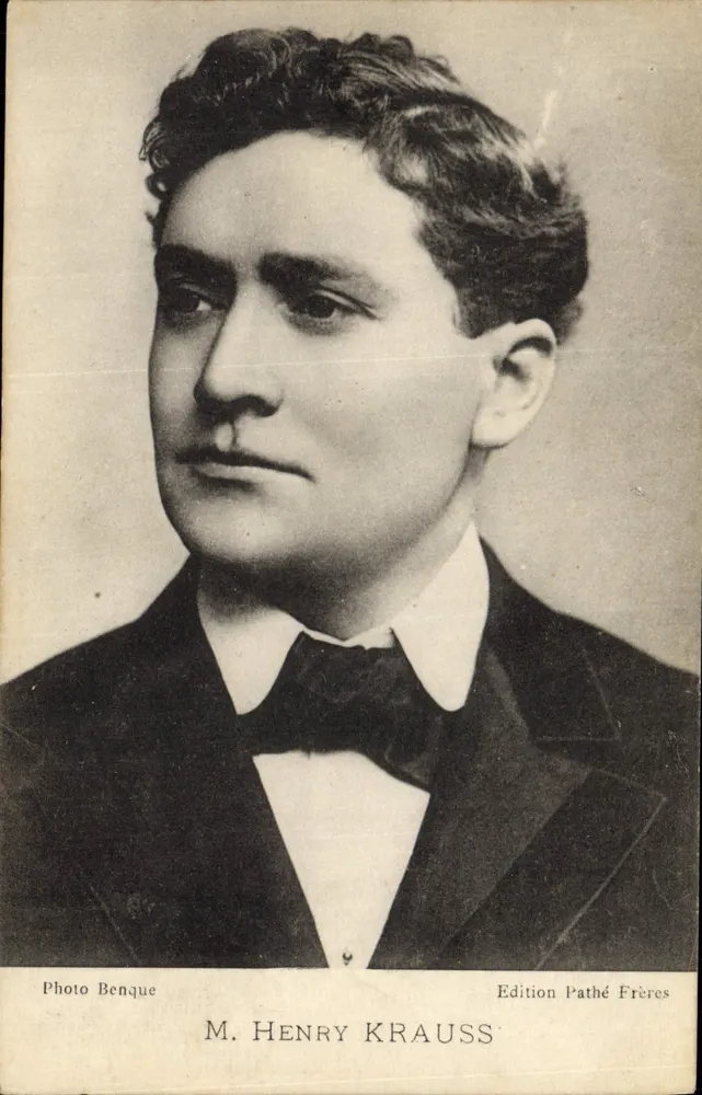M. Henry Krauss — retrato — Foto Benque, Edição Pathé Frères - Frente