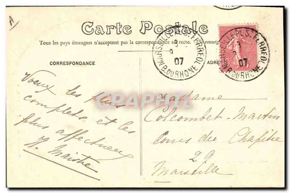 Retrato de M. RIAL-FABER — pintura de Louis Maistre — editor não visível - Verso