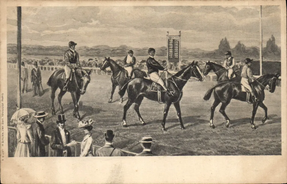 Horse Race in Toulouse — H. Sinven, Imp. Toulouse, Paris — n° S. D. 237 - Frente