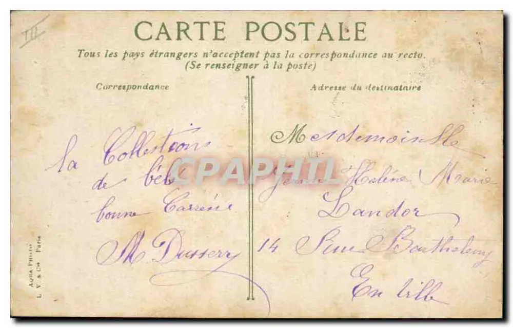 Die Rennen, der Start — Serie 5 — L.V. & Cie, Paris - Rückseite