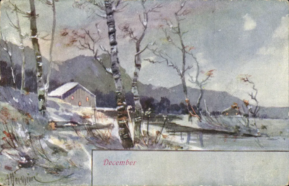 Paisagem invernal — dezembro — A. Hartmann - Frente