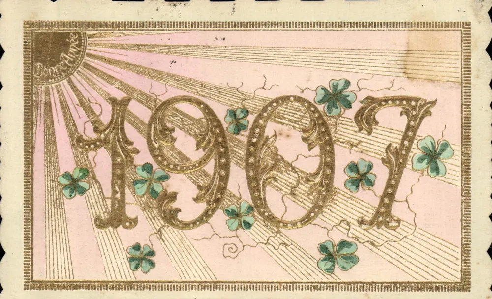 Ano 1907 — Boa Ano — editor não visível - Frente