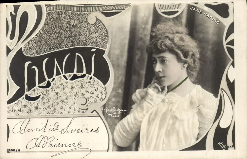Jane Hading — Portrait — Reedlinger Paris, n° 908/5 - Vorderseite