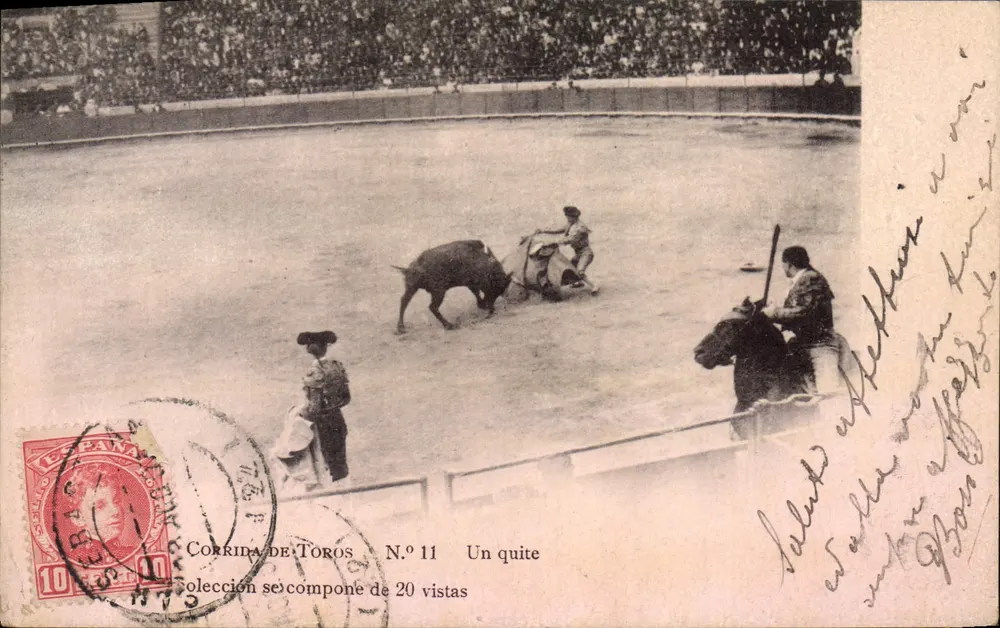 Corrida de touros — Um quite — Coleção N.º 11, série de 20 vistas — Editor não visível - Frente