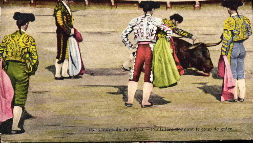 Stierkampf — Puntillero gibt den Todesstoß — Verlag: René Foréoullat & Cie, Marseille - Vorderseite