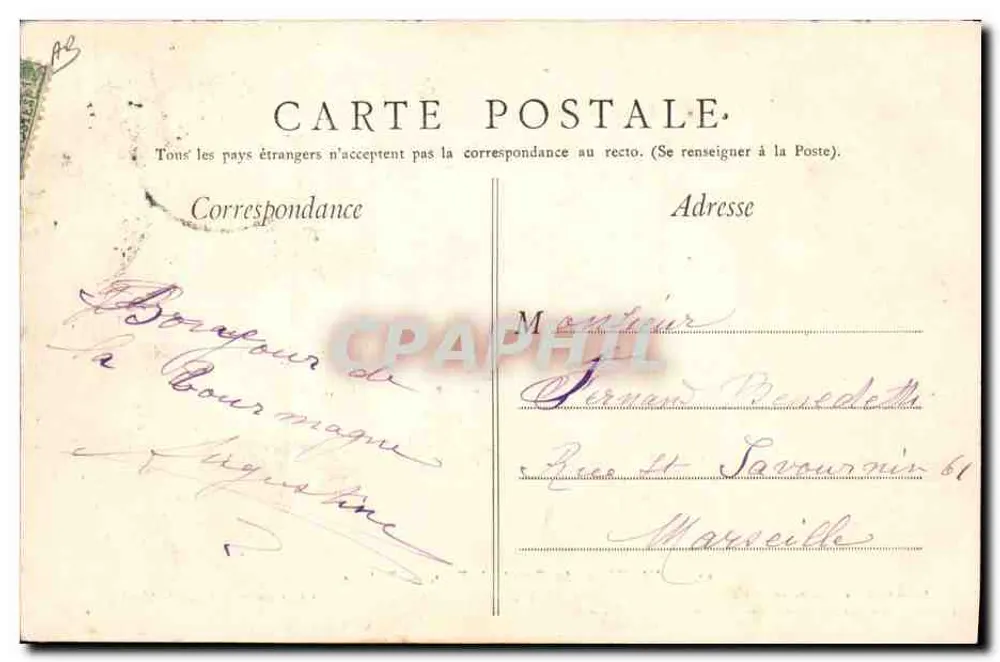 Nîmes — La Corrida de Toros — Epilogue — Chez Bernheim, phot.-édit. O. A. Nîmes - Rückseite