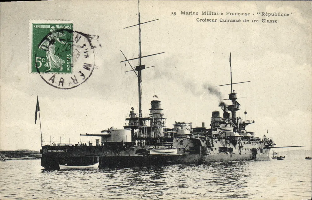 Kreuzer Panzerkreuzer République — Marine der Französischen Armee — Edition Petit Provencal Toulon - Vorderseite