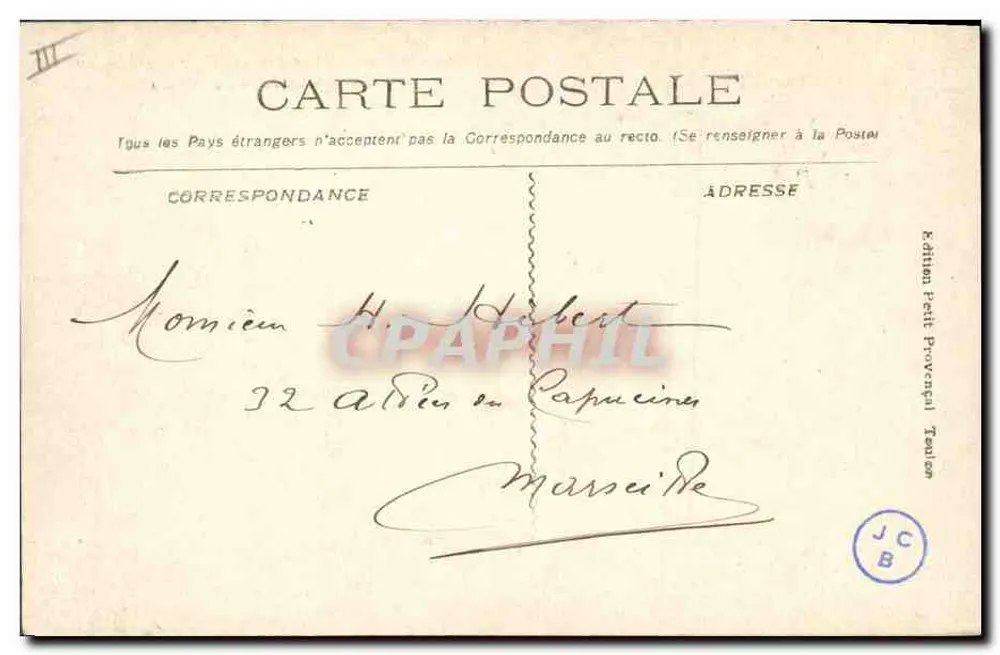 Kreuzer Panzerkreuzer République — Marine der Französischen Armee — Edition Petit Provencal Toulon - Rückseite