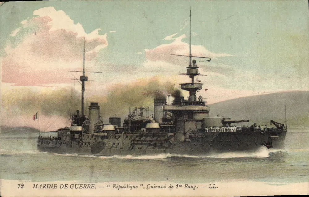 Kriegsschiff — "République", Schlachtschiff erster Klasse — LL. — Nr. 72 - Vorderseite