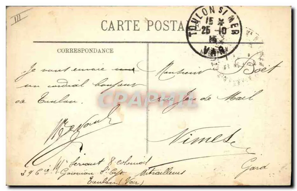 Marine de guerre — « République », Panzerkreuzer erster Klasse vor der Explosion — LL. — n° 71 - Rückseite