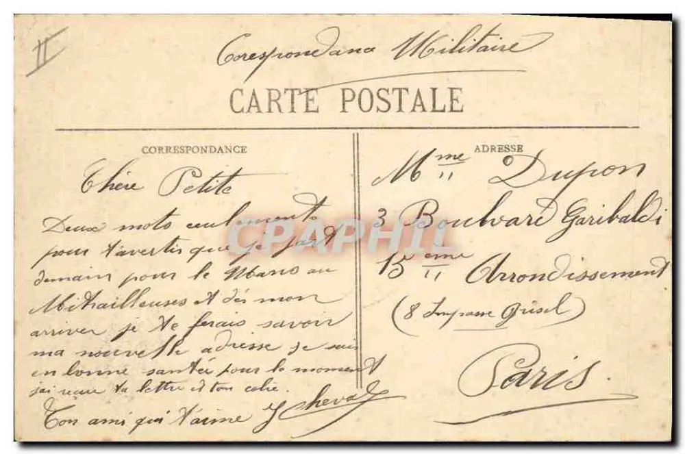 Cherbourg - Panzerkreuzer vom Typ "République" auf stürmischem Meer — Sammlung P. B. Charleure - Rückseite