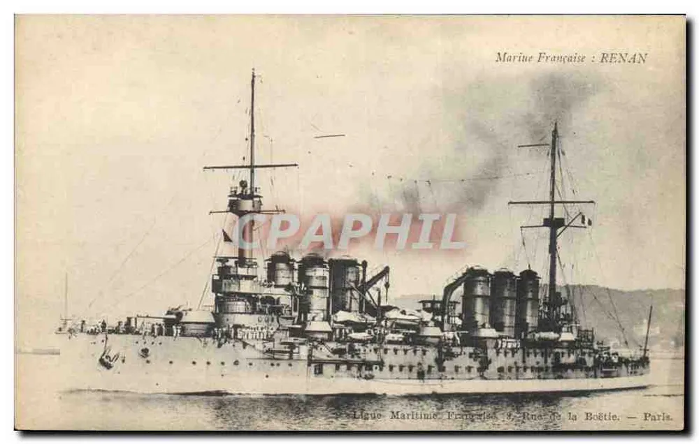 Marinha Francesa : RENAN — Navio da frota da Boétie — Edição L.F.F. — Toulon - Frente