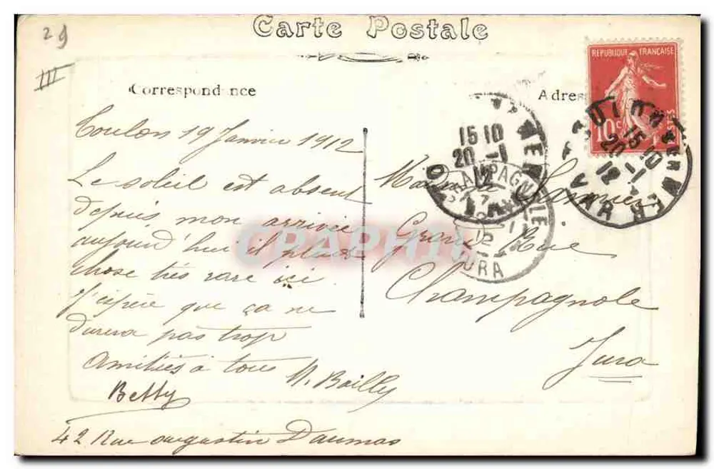 Marine Française — République — Schlachtschiff erster Klasse — Ed. Bazar Global n°101 - Rückseite