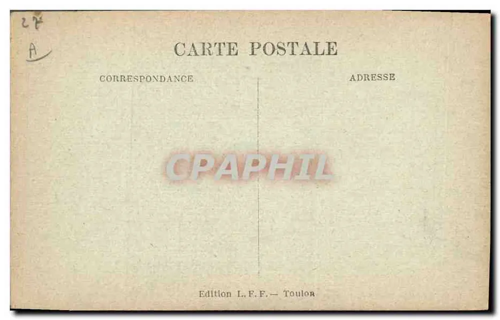 Navio de guerra francês — República — Ligue Maritime Française, Rue de la Boétie, Paris - Verso