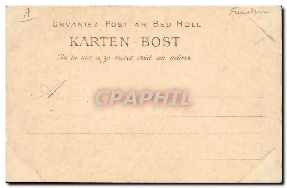 Frau aus Douarnenez und Audierne - Cornett-Hut für Feste - Sammlung VIII. M.B. Guimper, n°1240 - Rückseite