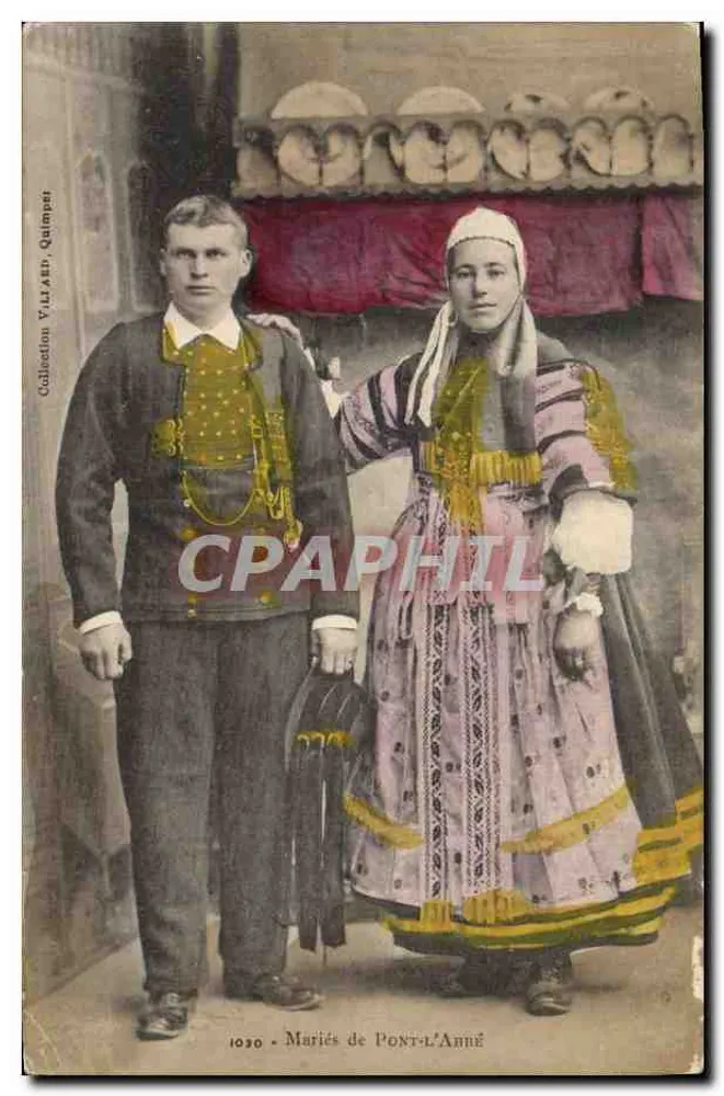 Casados de Pont-L'Abbé — Coleção Villard, Quimper — n° 1030 - Frente