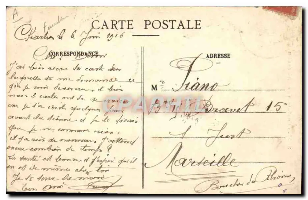 Trajes de Châteaulin — Série 3507 — Coleção E. Hamonic, Cliché Le Doaré - Verso