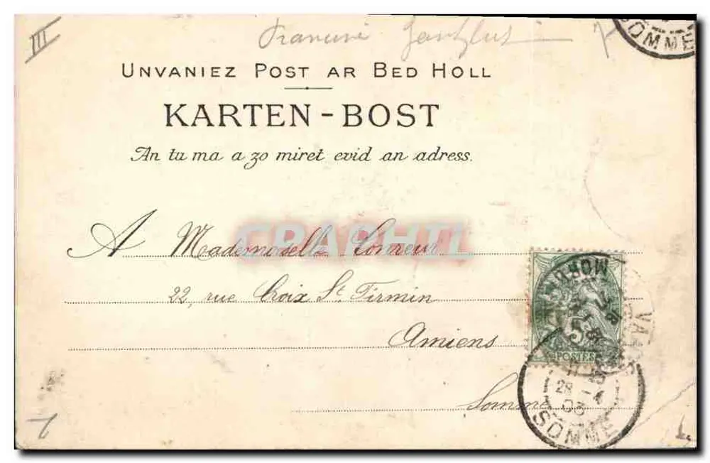 Männerkleidung aus Vannes und Umgebung — Sammlung VITALANA, Quimper — n° 1527 - Rückseite