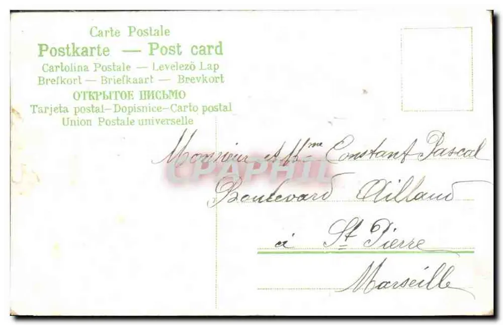 Blumenstrauß — Aufrichtige Wünsche — Carlo Chambault, n° 1906 - Rückseite
