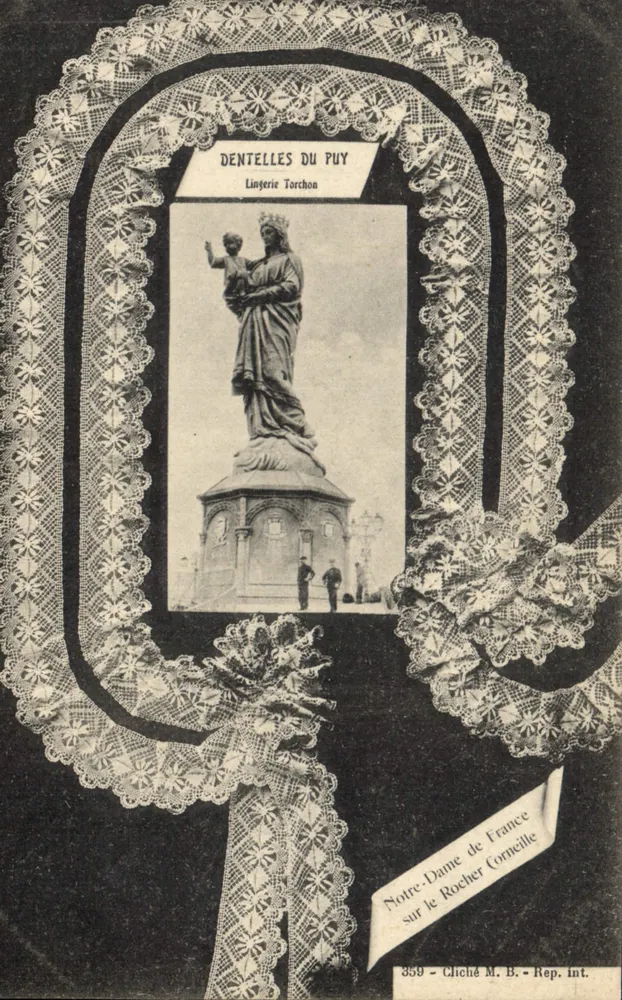 Unsere Frau von Frankreich auf dem Rocher Cornelle — Spitzen von Le Puy, Serie Tarchon — Foto von M. B. Rep. Int. - Vorderseite