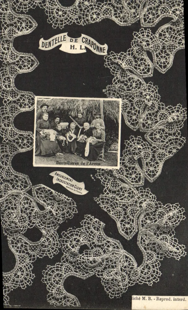 Dentellières von Arzon — Craponne Spitze — Verlag M.B. und reproduktion verboten - Vorderseite