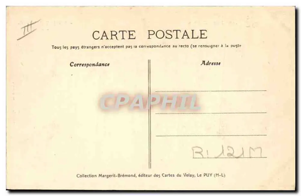 Dentelle-Schülerinnen — Le Velay Illustré, n°295 — Cliché MB Rep. Int. - Rückseite