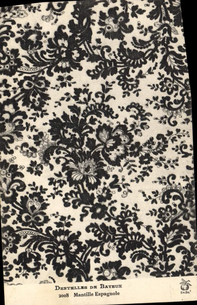 Dentelas de Bayeux — Mantilla Espanhola — Em.Bx. n°59 - Frente