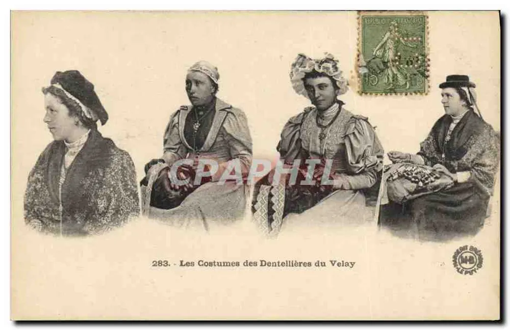 Die Kleidung der Strickmacherinnen des Velay — Serie 283 — Verlag Lépoutre - Vorderseite