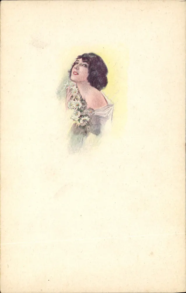Frau mit Margeriden — Illustration — Gasparrini Milano - Vorderseite