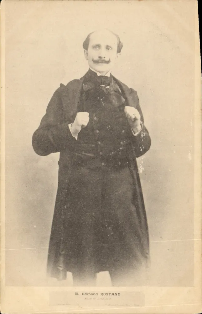 M. Edmond Rostand — Portret w stroju boksisty — Fotografia Z. A. R. (Z. A. R. / Z. A. R. / Z. A. R.) - Awers
