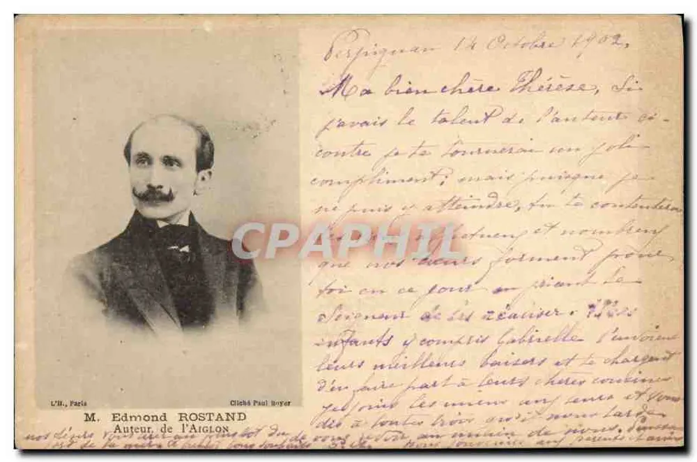 M. Edmond ROSTAND — Autor de L'Aiglon — cliché Paul Boyer - Frente