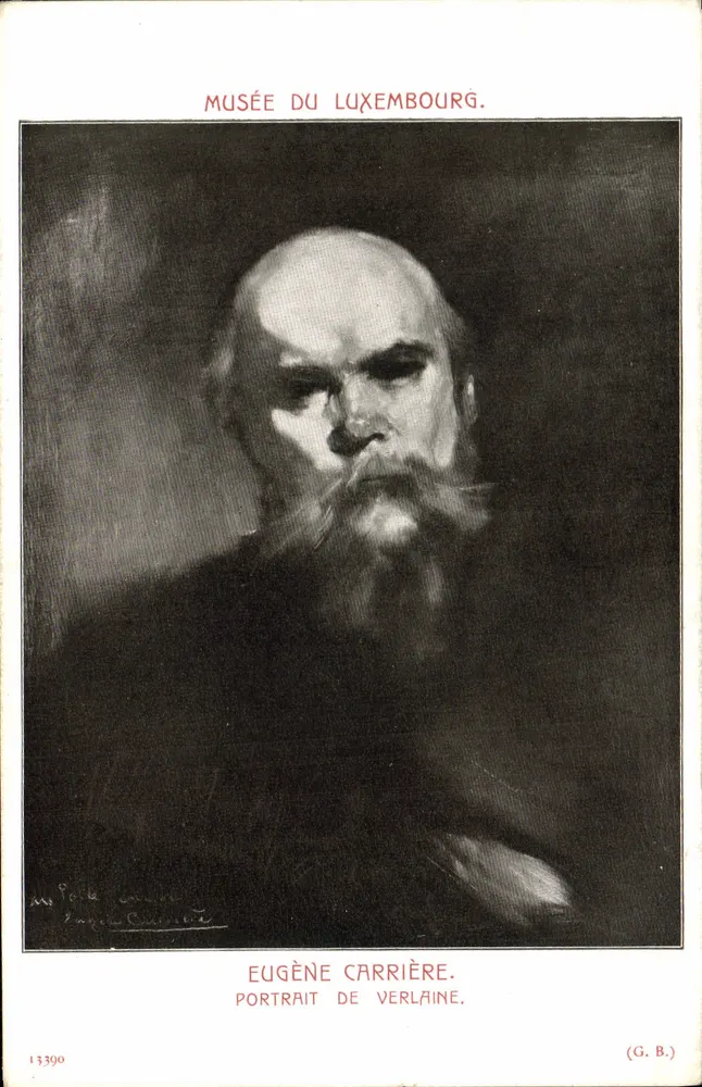 Porträt von Verlaine — Eugène Carrière — Musée du Luxembourg — n° 13390 - Vorderseite