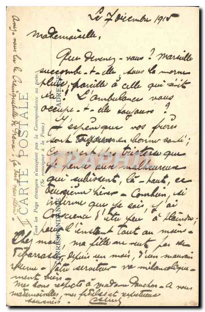 Porträt von Verlaine — Eugène Carrière — Musée du Luxembourg — n° 13390 - Rückseite