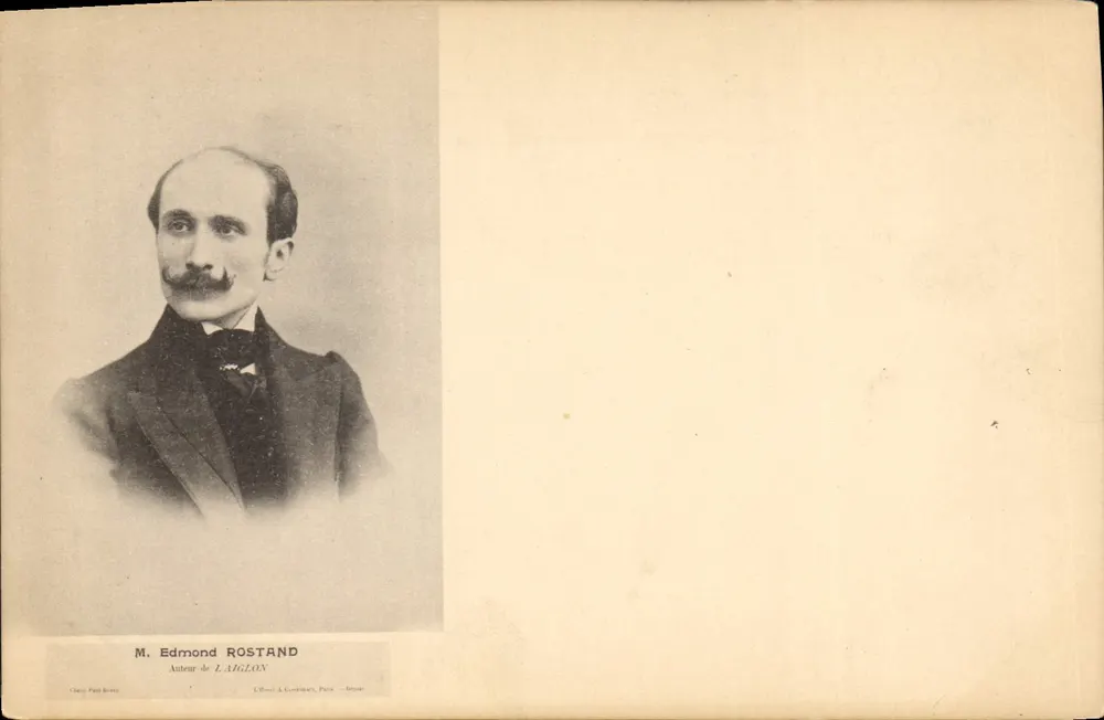M. Edmond Rostand — Autor de L'Arglon — Foto Paul Botes, Paris - Frente