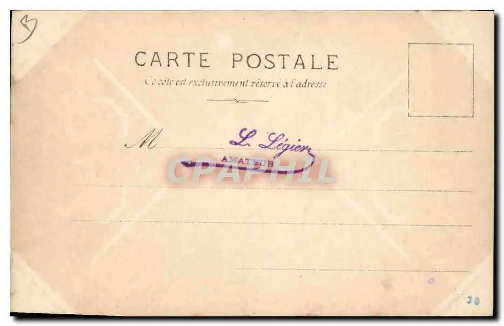 Retrato de mulher — editor Reutlinger, Paris — série N°10 - Verso