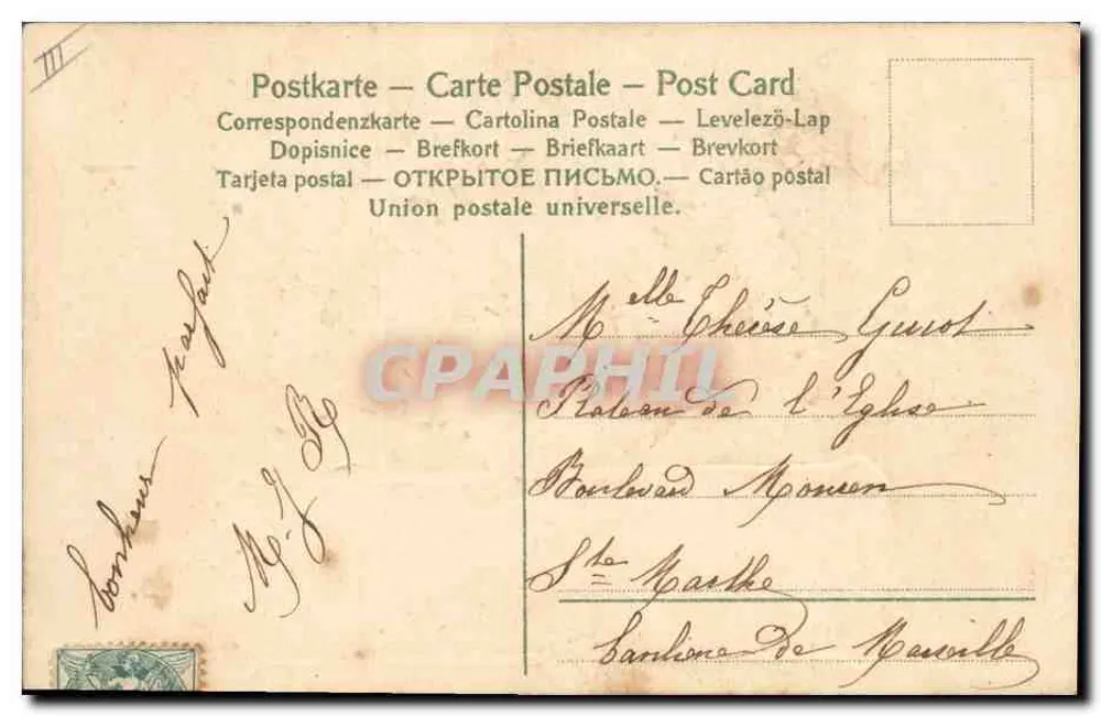 Flores de esquecimento — Feliz Ano — 1906 — editor não visível - Verso